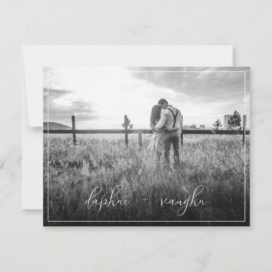 鮮やかな水彩花卉フォトセーブザデート セーブザデート (裏面)