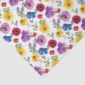 鮮やかな水彩花柄のギフトペーパー 薄葉紙 (詳細)