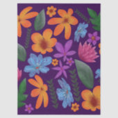 鮮やかな水彩花柄ボタニカル美学 薄葉紙 (正面)