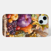 鮮やかな水色の秋果物と野菜 Case-Mate iPhoneケース (裏面 (横))