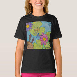 鮮やかな池の風景 - レディースTシャツ Tシャツ