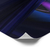 鮮やかな波の抽象芸術ポスター ポスター (角)