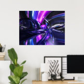 鮮やかな波の抽象芸術ポスター ポスター (ホームオフィス)