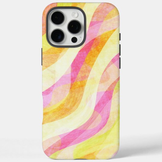 鮮やかな波状抽象パターン Case-Mate iPhoneケース (裏面)
