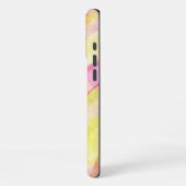 鮮やかな波状抽象パターン iPhoneケース (左側面)