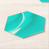 鮮やかな海の緑の紙コースター ペーパーコースター (アングル)