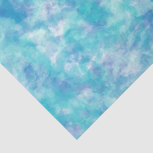 鮮やかな海の青いトーン水の色マルブル 薄葉紙 (詳細)