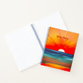 鮮やかな海サンセット（オレンジとブルー） ノートブック (内部)