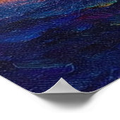 鮮やかな海洋サンセット ポスター (角)