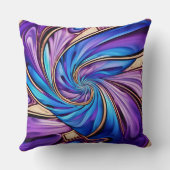 鮮やかな渦巻き枕 クッション (裏面)