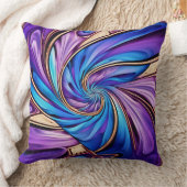 鮮やかな渦巻き枕 クッション (ブランケット)