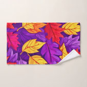 鮮やかな漫画離れの：紫、黄、赤 バスタオルセット (ハンドタオル)