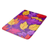 鮮やかな漫画離れの:紫、黄、赤 バスマット (アングル)