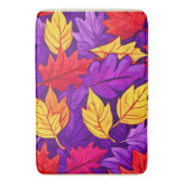 鮮やかな漫画離れの:紫、黄、赤 バスマット (正面縦)