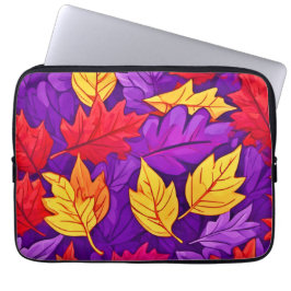 鮮やかな漫画離れの:紫、黄、赤 ラップトップスリーブ