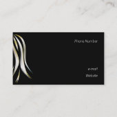 鮮やかな灰色と黄色の丁寧なヘアスタイル 名刺 (裏面)