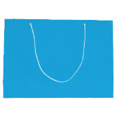 鮮やかな無地の空の青 ラージペーパーバッグ (裏面)