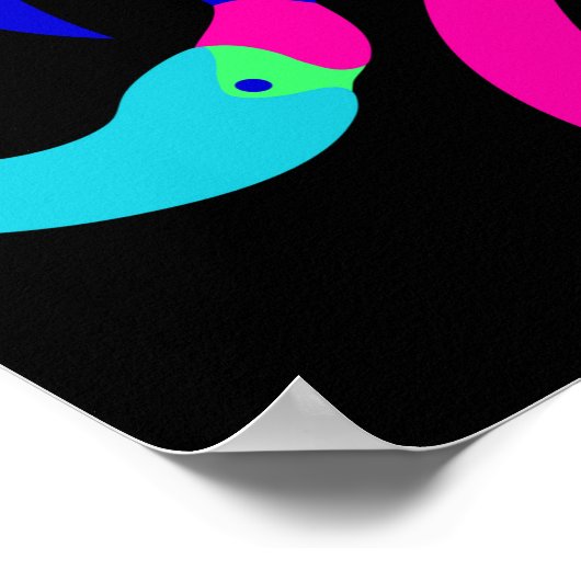 鮮やかな熱帯のエキゾチックなハワイのシームレスパターンw ポスター (角)