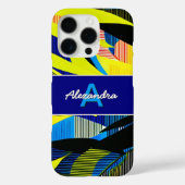 鮮やかな熱帯のヤシの葉のモノグラム Case-Mate iPhoneケース (裏面)