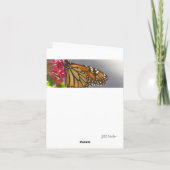 鮮やかな熱帯蝶の折り畳まれたグリーティングカード カード (裏面)