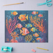 鮮やかな熱帯魚 薄葉紙 (クラフト)