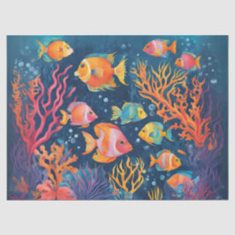 鮮やかな熱帯魚 薄葉紙