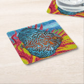 鮮やかな熱帯魚II スクエアペーパーコースター (アングル)