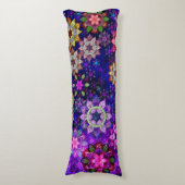 鮮やかな爆発の水彩画の曼荼羅 ボディピロー (正面縦)