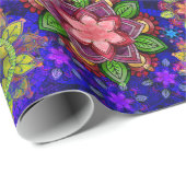 鮮やかな爆発の水彩画の曼荼羅 ラッピングペーパー (ロールコーナー)