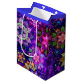 鮮やかな爆発の水彩画の曼荼羅-媒体 ミディアムペーパーバッグ (正面アングル)