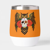 鮮やかな砂糖スカル オウル レッドローズ (背面)