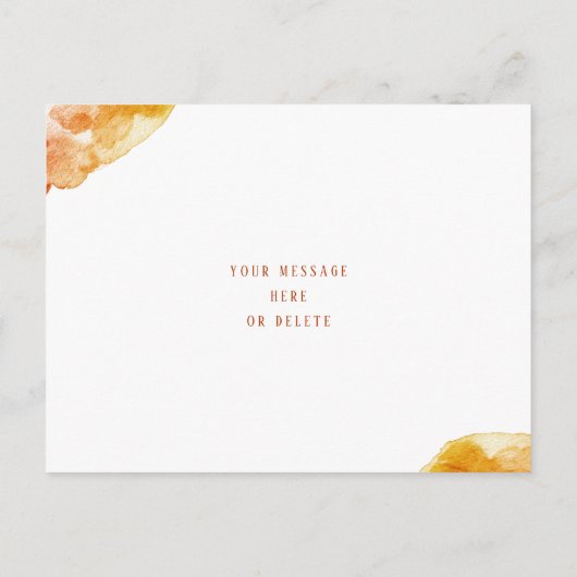 鮮やかな秋の感謝の写真 ポストカード (裏面)