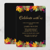 鮮やかな秋の招待状 招待状 (正面/裏面)