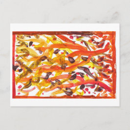 鮮やかな秋の木のはがき ポストカード