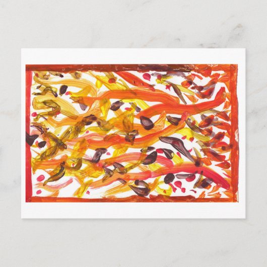 鮮やかな秋の木のはがき ポストカード (正面)