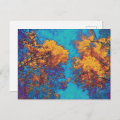 鮮やかな秋の木 ポストカード (正面/裏面)