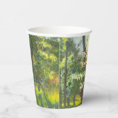 鮮やかな秋の水彩紙コップ 紙コップ (右)