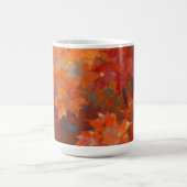 鮮やかな秋の紅葉の天蓋 コーヒーマグカップ (中央)