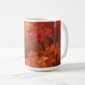 鮮やかな秋の紅葉の天蓋 コーヒーマグカップ (正面右)