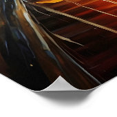 鮮やかな秋の雨の紅葉 ポスター (角)