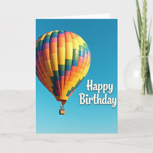 鮮やかな空の誕生日カード カード (正面)
