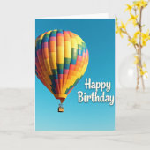 鮮やかな空の誕生日カード カード (黄色い花)