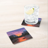鮮やかな空|ヨセミテの谷 スクエアペーパーコースター (インサイチュ)