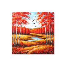 鮮やかな紅葉の風景