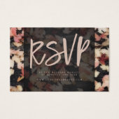 鮮やかな紅葉 | 秋の葉のRSVPカード (正面)