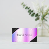 鮮やかな紫のグラデーションを非常に引きエレガント立てる 名刺 (スタンド正面)