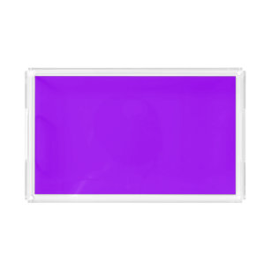 鮮やかな紫無地の色 アクリルトレー