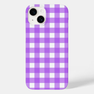鮮やかな紫色のギンガム Case-Mate iPhone 14ケース