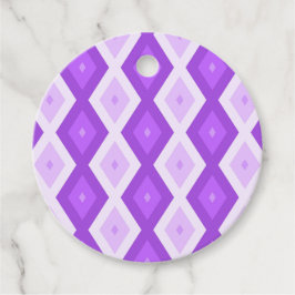 鮮やかな紫色のダイヤモンドパターン フェイバータグ