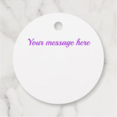 鮮やかな紫色のダイヤモンドパターン フェイバータグ (裏面)